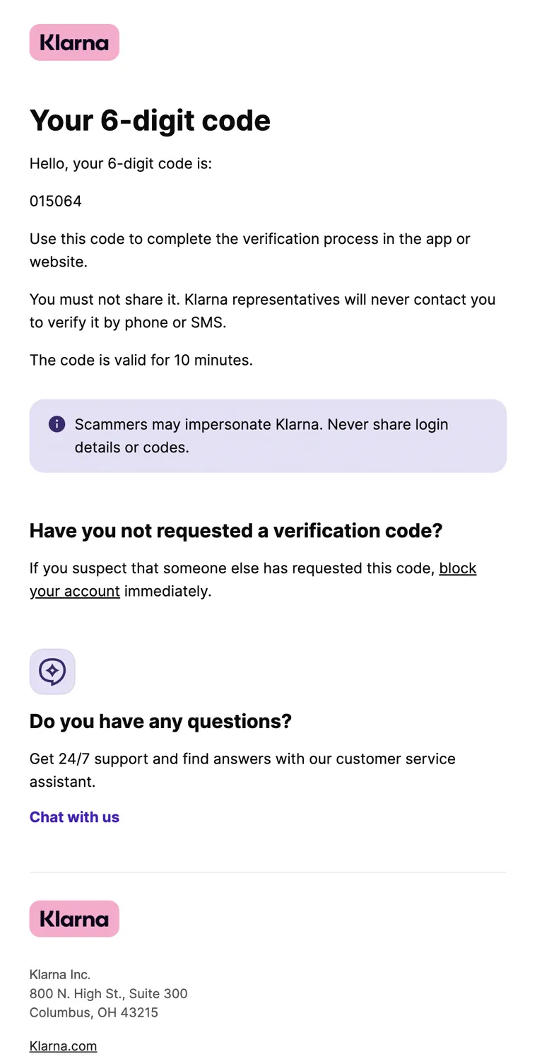 Verification code