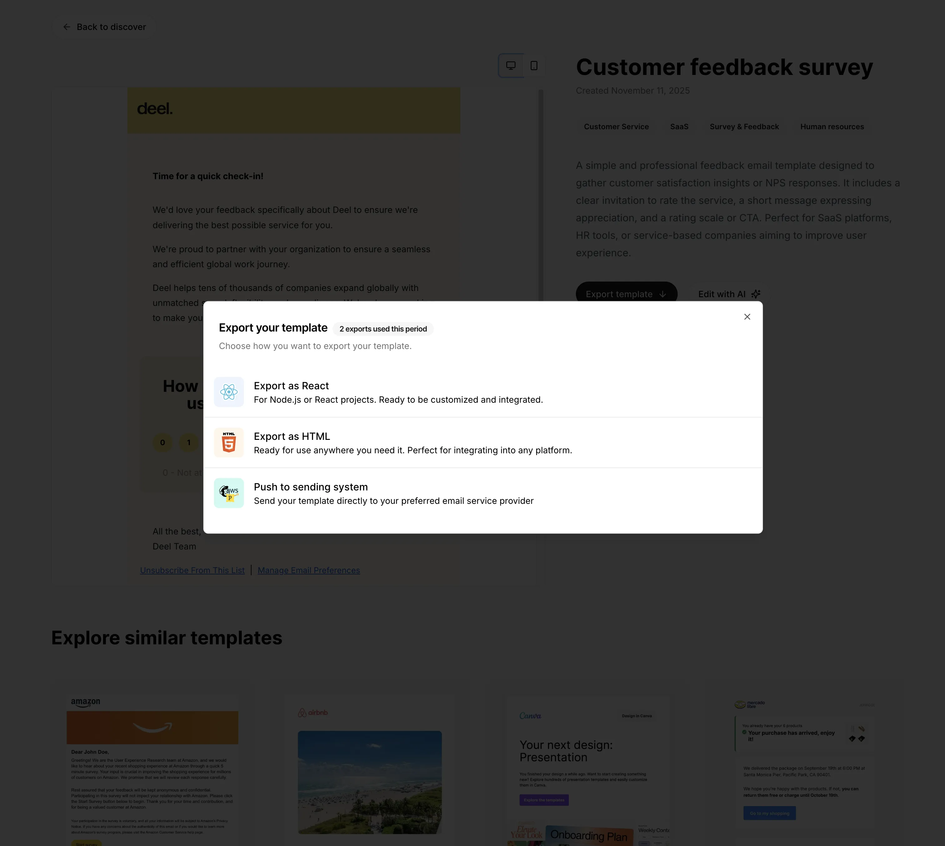 React Email Example React Email Templates & AI Email Builder — 200+ Real-Brand Designs